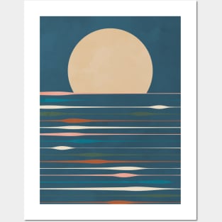 Sunset Modern - Colorful Lines 1 Posters and Art